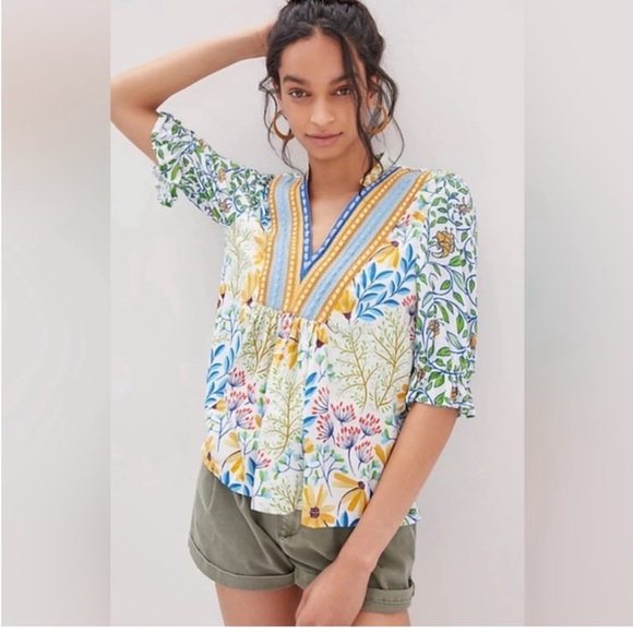 Anthropologie Tops - BI^nk at ANTHROPOLOGIE Boho Stephanie
Garden Top size L